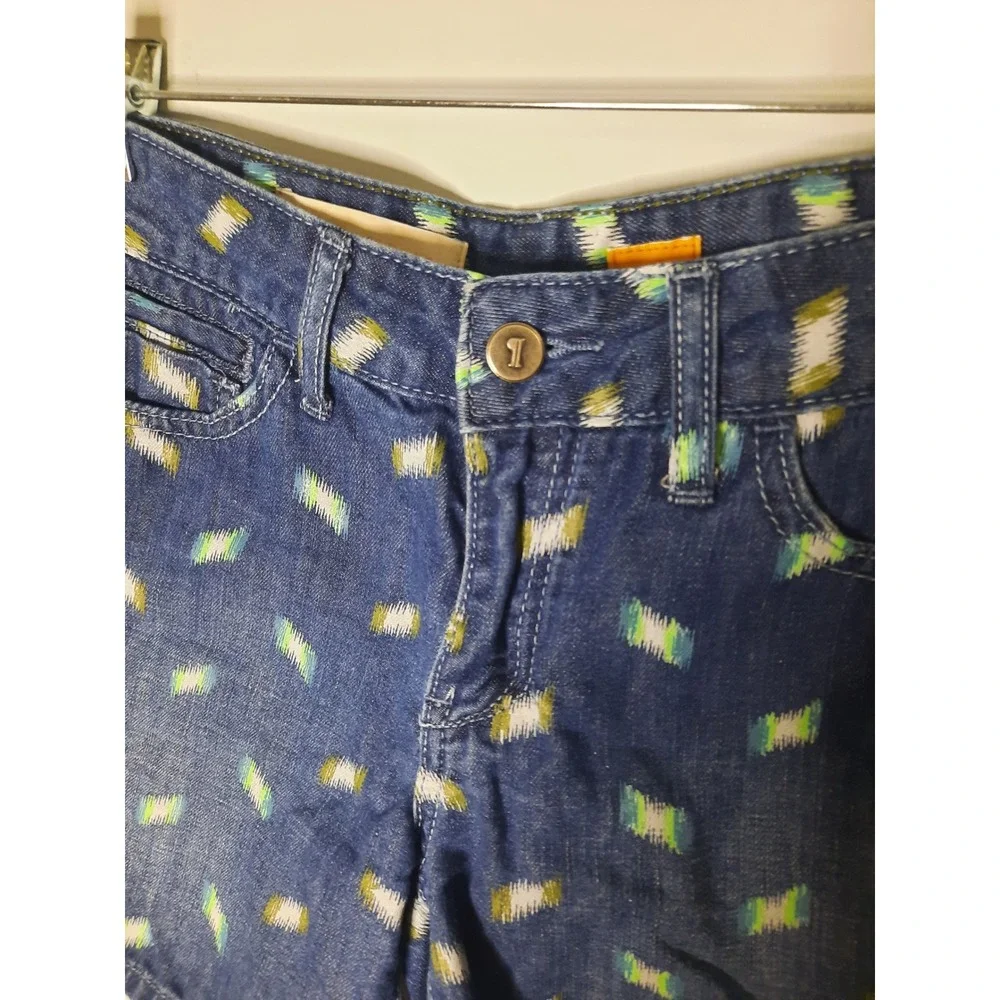 Pilcro and the Letterpress Anthropologie Ikat Embroidered Denim Shorts Size 27